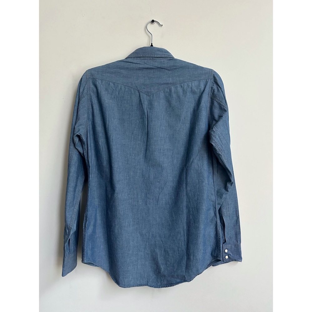 Saint Laurent women men unisex Blue Denim jean chambray Shirt small FR38 2 4 - Picture 6 of 6